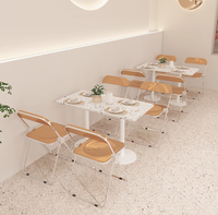 Nouveaux stands de Restaurant de vente chaude canapé en bois massif en cuir doux longs bancs peuvent être personnalisés Tables de Restaurant occidental de loisirs