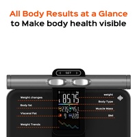 Balance numérique intelligente professionnelle FI2419LB avec écran VA, 8 électrodes, analyse complète du corps, alimentation par piles