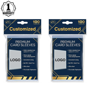 Protège-<span class=keywords><strong>cartes</strong></span> souples transparents OEM personnalisés (100 pièces/1 paquet) pour <span class=keywords><strong>cartes</strong></span> de sport, de baseball et MTG standard - Product Image 1