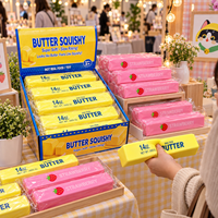 Jouet Squishy en forme de bâton de beurre en PU, doux, à rebond lent, anti-stress, réaliste, nouveauté alimentaire pour la décoration de bureau