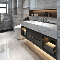 Haut de bain flottant avec évier, style européen, disponible en 2 pièces, style moderne