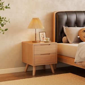 Giá lưu trữ Walnut Nâu cạnh giường ngủ bảng với Tủ lưu trữ hiện đại Thiết kế đơn giản cho lưu trữ nhỏ giá - Product Image 1