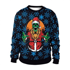 <span class=keywords><strong>Pull</strong></span> fin d'hiver unisexe pour Noël et Halloween, imprimé numérique 3D, pour couples, collection transfrontalière Europe États-Unis - Product Image 1