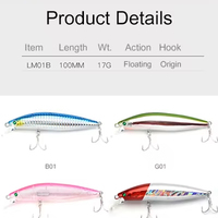 Lutac OEM Minnow 100MM/17G/Longue coulée/crochet d'origine 3D haute Simulation yeux revêtement Anti-choc longue coulée Action de natation