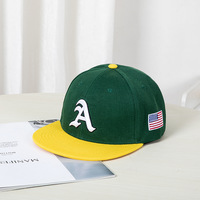 Casquettes Snapback Hip Hop Bicolores Personnalisées, Casquettes de Baseball à Visière Plate avec Lettre A Brodée en 3D pour Hommes et Femmes, Chapeau de Soleil pour Danse Urbaine en Extérieur