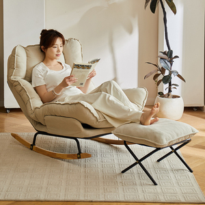 Divani di lusso a dondolo nuova poltrona in metallo divano moderno componibile casa Nordic velluto in legno soggiorno divani Set mobili - Product Image 1