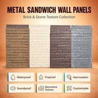 Panneaux muraux sandwich en acier revêtu de couleur, ignifuges et isolants thermiquement, 20 mm, pour la construction résidentielle