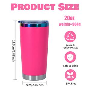 Vaso Térmico de Acero Inoxidable de Doble Pared de 20 oz, de Alta Calidad, con Recubrimiento Electrolítico y Pintura en Aerosol, Venta al Por Mayor - Product Image 4