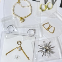 Petit emballage à fermeture éclair en plastique PVC transparent/givré avec logo personnalisé bagues collier boucles d'oreilles stockage pochettes zip-lock conteneurs de bijoux