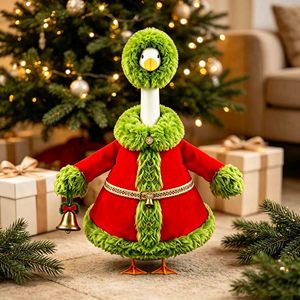 Tenue d'hiver de Noël pour animaux de compagnie, costume de canard de 23 pouces, vêtements pour figurines de cygne d'extérieur, décorations et vêtements pour canards de porche - Product Image 4