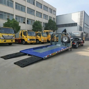 Isuzu New Condition Diesel Manual Transmission One-To-Two Tow <b>Truck</b> High-Altitude Work Rescue Wrecker <b>Flatbed</b> Crane Euro 3 - Product Image 5