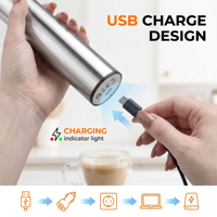 Mélangeur Électrique Portable Rechargeable Mini pour la Maison, Vente en Gros Usine, Mousseur à Lait et Batteur à Œufs pour la Pâtisserie et la Préparation de Boissons