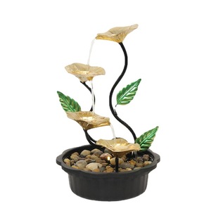 Fuente de agua Feng Shui para decoración de escritorio, de hierro y plástico, con agua que fluye, para interiores, oficina, regalo para atraer la riqueza - Product Image 5