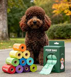 Unscented Biodegradable Pet Waste <b>Bags</b> <b>Compostable</b> Dog Poop <b>Bags</b> Environmentally Friendly - Product Image 1