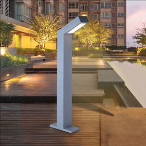 Black Aluminum Lawn Light 5000K LED IP65 Water-Resistant Garden <b>Lamp</b> Post Flush Mount 50000 Hours Lifespan Solar Powered Motion - Product Image 2