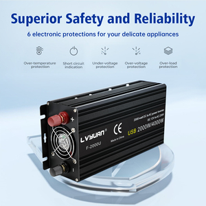 Inverseur 500w 1000w 2000w 2500w 3000w 5000w Onduleur à onde sinusoïdale modifiée 12v 24v 48v à 110v 220v Dc à Ac Onduleur solaire - Product Image 6