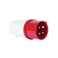 Enchufe Industrial Macho Trifásico de 4 Pines y 16A, 380V, IP44, Estándar Europeo, ZNG-014