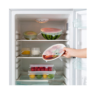 Couvre-plats en silicone hautement élastique et extensible pour ensembles de vaisselle et bols, couvercle de conservation alimentaire réutilisable pour le camping