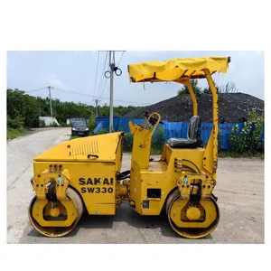 Used Small Road Roller SAKAI SW330 Sakai SW330 Vibratory Smooth Drum Roller In Good Condition For Sale