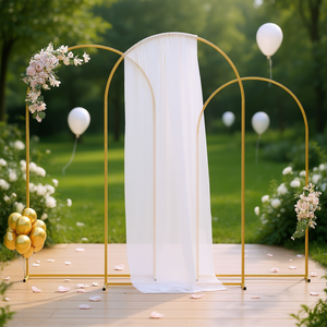 Juego de 3 Soportes Metálicos para Arco de Boda con Conexión para Estuche, 8 pies/7.2 pies/6.6 pies - Product Image 2