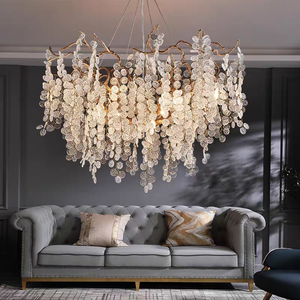 Lampadario Moderno in Rame, Illuminazione a Sospensione Artistica e Creativa, Altezza Regolabile, Lussuoso per Soggiorno, Sala da Pranzo, Camera da Letto, Villa - Product Image 5