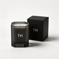 Pot carré écologique sur mesure - Verre géométrique de luxe personnalisé 8oz 10oz, réutilisable pour bougies parfumées