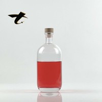 500ml Transparante Nordic Design Grote Fles voor Sterke Drank met Stop, Zeefdruk Fruitwijn ODM Service Opslag Luxe