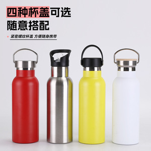 Bouilloire de sport de style américain Double couche portable en acier inoxydable 304 avec poignées pulvérisées Thermos de grande capacité pour - Product Image 6