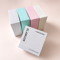 Boîte à bijoux personnalisée avec tiroir coulissant en papier texturé, doublure noire rembourrée, boîte cadeau pour échantillons cosmétiques, logo personnalisé OEM