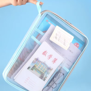 حقيبة ملفات شفافة مقاومة للماء من البلاستيك PVC مع سحاب، حافظة مستندات بلاستيكية بأحجام A3 و<span class=keywords><strong>A4</strong></span> وA5 وA6 - Product Image 2