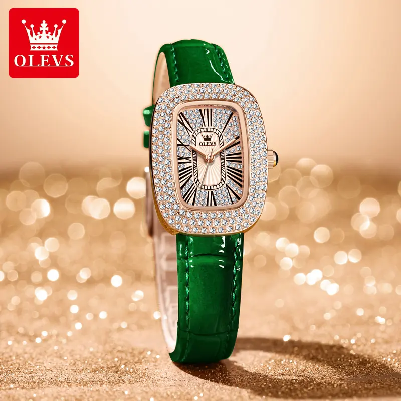 OLEVS 9940 Fashion Women Mens Watches Top Brand Luxury Iced Out Watch Diamond Watch For women