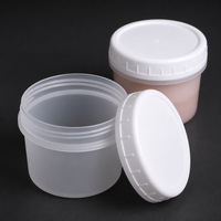 Contenant à gâteau en plastique transparent avec couvercle à vis 400 ml, gobelets à dessert pour boulangerie, pots alimentaires à emporter, empilables, logo personnalisé, vente en gros