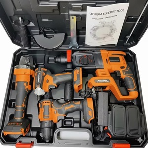Ensemble d'outils électriques sans fil 21V sans balais 4 pièces : perceuse, visseuse, clé à chocs, meuleuse robuste - Product Image 2