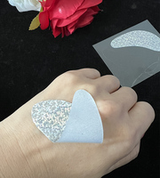Premium holografische hydrogel oogpatches collageen laser glitter oogmasker transparante folie voor beautymerkpromotie