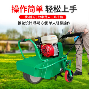 Perforateur de gazon à essence pour aération du gazon, avec système d'insertion de clous, poussé à la main ou autopropulsé, pour l'entretien du jardin - Product Image 4