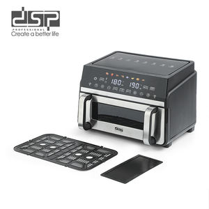 <span class=keywords><strong>Freidora</strong></span> de <span class=keywords><strong>Aire</strong></span> de Doble Cesta DSP de 5.5L+5.5L, 1100W + 1100W - Control de Zona Dual Independiente, 8 Menús Preestablecidos, Pantalla Táctil LED - Product Image 1