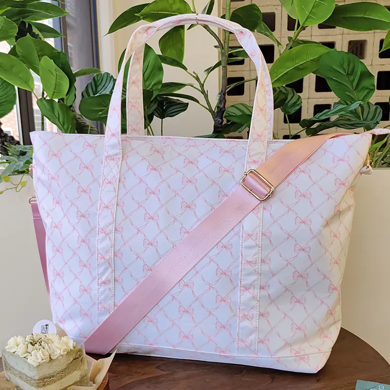 Neuzugang Nylon-Tote-Tasche individuelle Taschen Damen Schulterhandtaschen Damen-Tote-Tasche mit Reißverschluss für Reisen