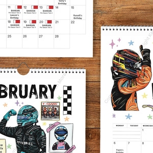 Nouveauté : <span class=keywords><strong>Calendrier</strong></span> de course <span class=keywords><strong>F1</strong></span> 2026, planificateur mural spirale 12 mois avec mèmes, cadeau Formule 1 pour les passionnés de sport automobile - Product Image 6