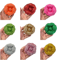Haut de gamme plaqué argent petit parfumé Gertrude fleur camélia broche broches brillant tissu pince à chaussures accessoire de mode pour les enfants