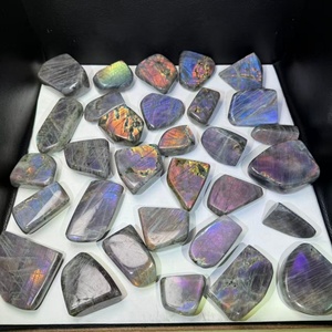 Pietra Naturale di <span class=keywords><strong>Labradorite</strong></span> con Riflessi Viola, Forma Libera |   <span class=keywords><strong>Cristallo</strong></span> Feng Shui Lucidato per Decorazione Casa, Guarigione, Collezione - Product Image 3