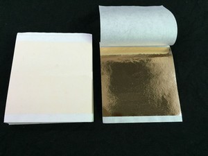 Feuille d'or imitation champagne 9x9cm pour peinture, moulage d'art en résine DIY et dorure - Product Image 2