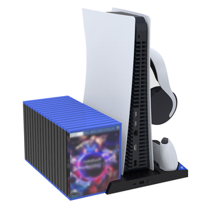 Cargador <span class=keywords><strong>de</strong></span> controlador <span class=keywords><strong>de</strong></span> juego inalámbrico todo en uno, soporte cargador para PS5 y PS5, accesorios con ventilador <span class=keywords><strong>de</strong></span> refrigeración, nuevo PG-P5013 - Product Image 5