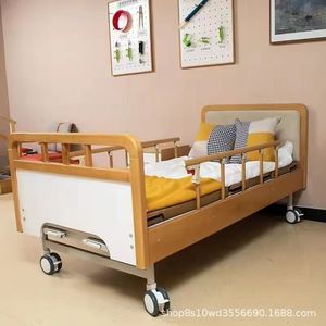 Jiaxin Manual Nursing <b>Bed</b> JX-B02III Wooden <b>Adjustable</b> With Guardrails For Elderly Adults Children Bedroom Use - Product Image 1