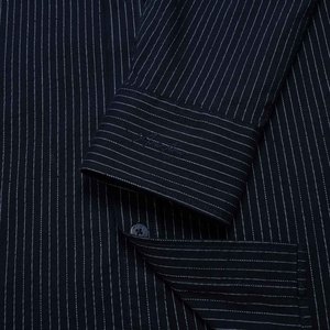 Aristino vente hommes rayé robe chemise respirant Anti-rides col Mandarin vêtements de travail Style été en gros 300g brodé - Product Image 4