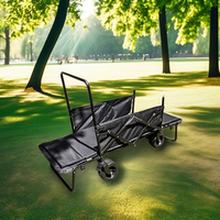 Chariot de camping pliable à 4 roues pour enfants, double ouverture, pour le camping, la maison, les courses et les stands