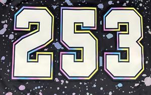 Jersey Sepak Bola Amerika Custom Pria 100% Poliester Motif Cowboys Splatter Paint Galaxy Print OEM Jersey Kesadaran Kanker Payudara - Product Image 5