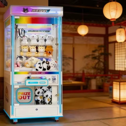 High Stability Transparent Metal Coin Operated Prize Claw Arcade Game Machine Customizable Lighting Appearance 1 Year Warranty