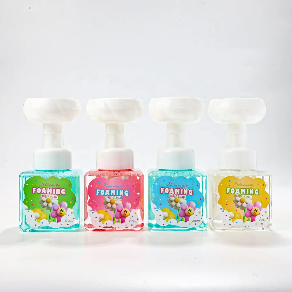 Kids Adults Cruelty Free and Vegan Friendly Flower Stamp Moisturizing Foam Hand Wash Soap