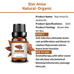 Aceite Esencial de Anís Estrellado de Grado Terapéutico de 10 ml <span class=keywords><strong>para</strong></span> Aliviar <span class=keywords><strong>el</strong></span> Estrés y <span class=keywords><strong>el</strong></span> Sueño, Difusor <span class=keywords><strong>para</strong></span> Facilitar la Respiración, Molestias Estomacales, OEM - Product Image 6