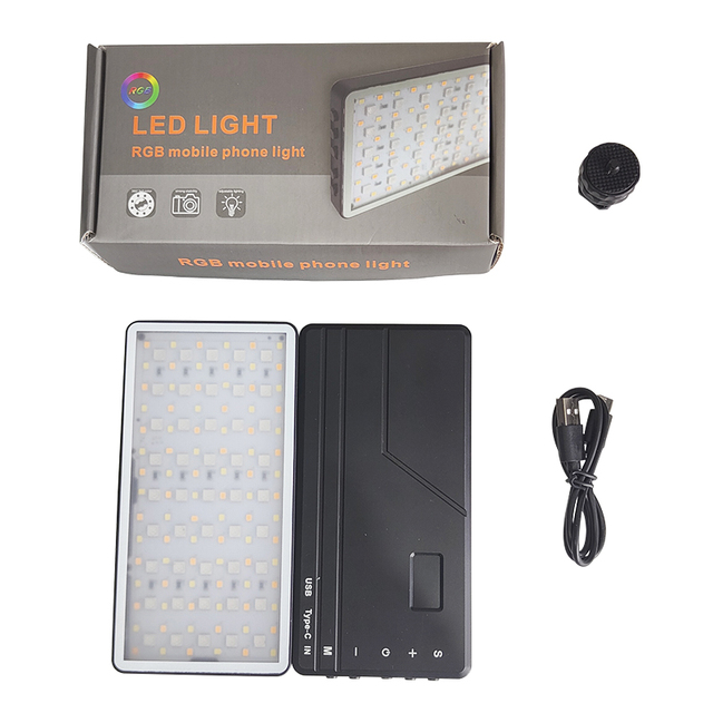 Portable RGB Color Pocket Fill Light Rechargeable Mobile Phone Selfie LED Video Panel Light for Phone
